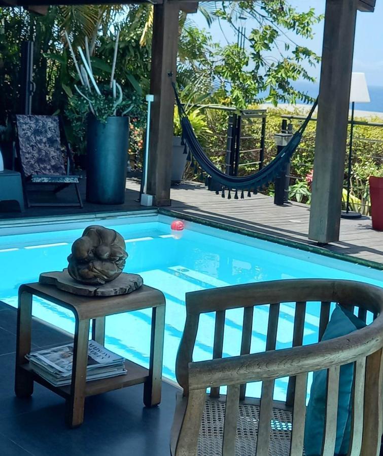 Suite Indigo Jacuzzi Prive Piscine Vue Mer Acces Cuisine Laverie Saint Pierre Exterior foto